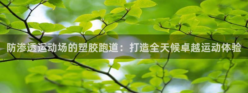 谈球吧体育官方入口：防渗透运动场的塑胶跑道：打造全天候卓越运动体验