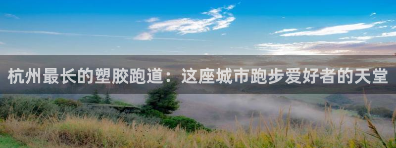 谈球吧体育app下载官网：杭州最长的塑胶跑道：这座城市跑步爱好者的天堂