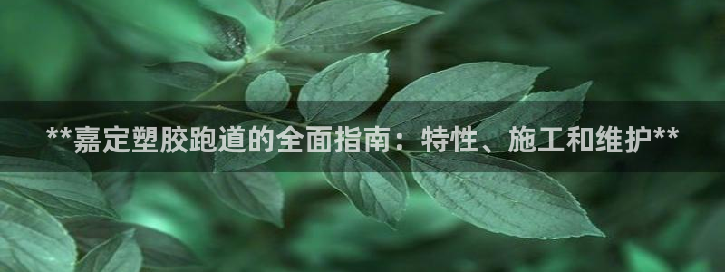 谈球吧平台正规吗：**嘉定塑胶跑道的全面指南：特性、施工和维护**
